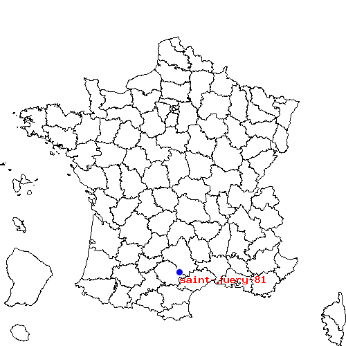 localisation sur le carte de saint-juery-81 