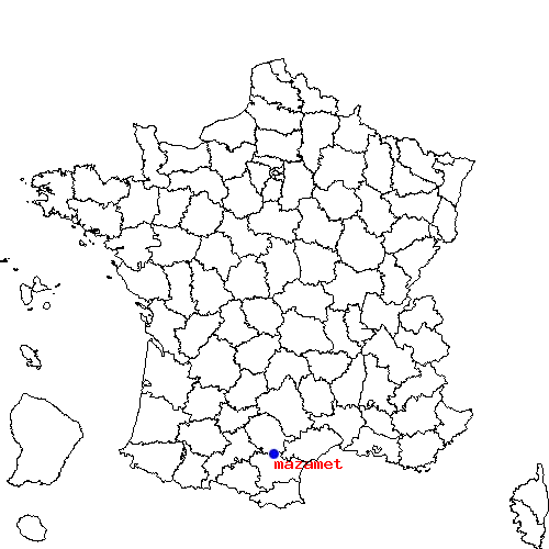 localisation sur le carte de mazamet 