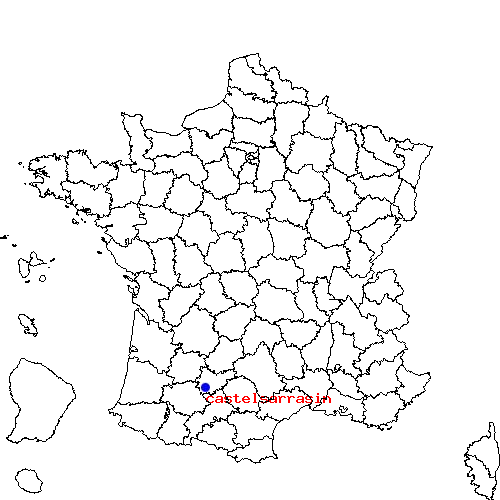 localisation sur le carte de castelsarrasin 