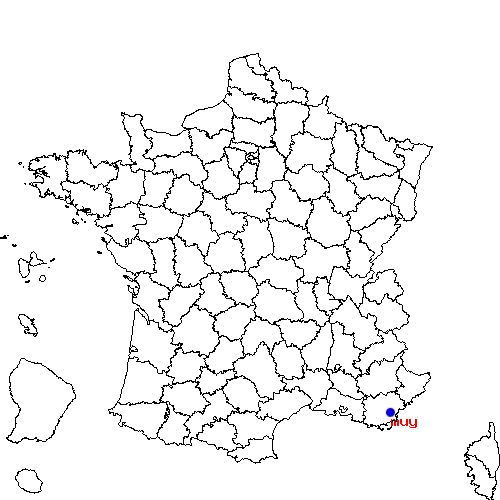 localisation sur le carte de muy 