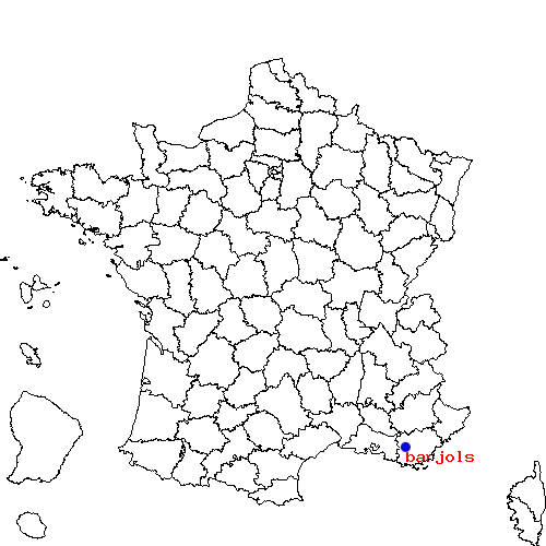 localisation sur le carte de barjols 