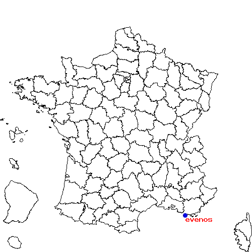 localisation sur le carte de evenos 