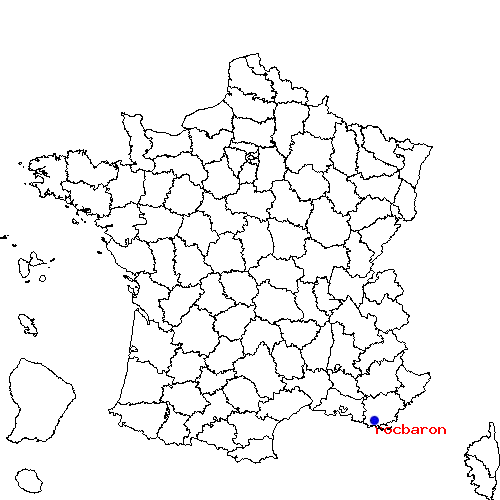 localisation sur le carte de rocbaron 