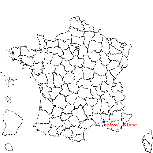 localisation sur le carte de cheval-blanc 