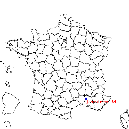 localisation sur le carte de jonquieres-84 