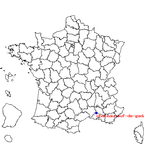 localisation sur le carte de chateauneuf-de-gadagne 