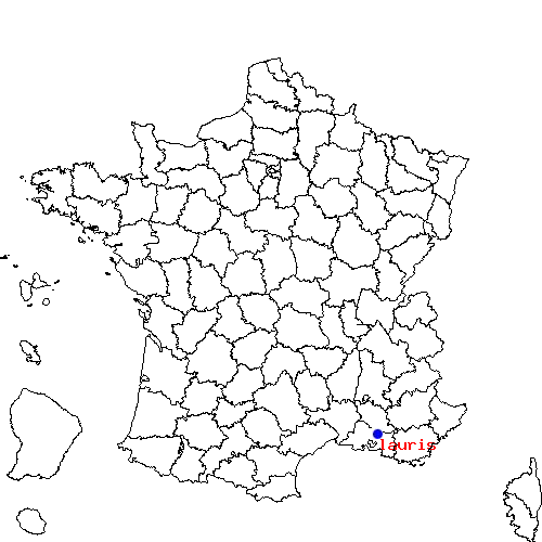 localisation sur le carte de lauris 