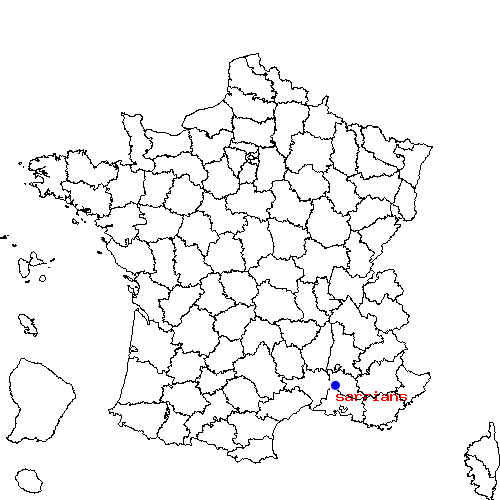 localisation sur le carte de sarrians 