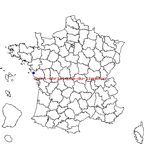 localisation sur le carte de saint-christophe-du-ligneron 