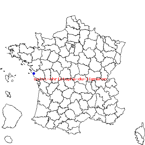 saint-christophe-du-ligneron sur la carte de France localisation sur le carte de saint-christophe-du-ligneron