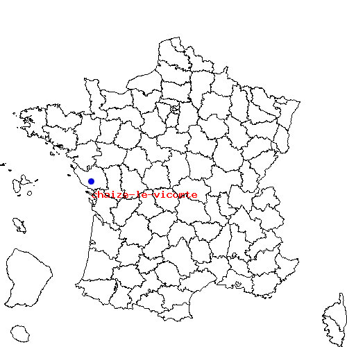 localisation sur le carte de chaize-le-vicomte 
