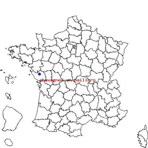 localisation sur le carte de chavagnes-en-paillers 