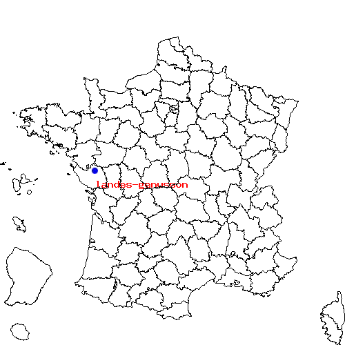 localisation sur le carte de landes-genusson 