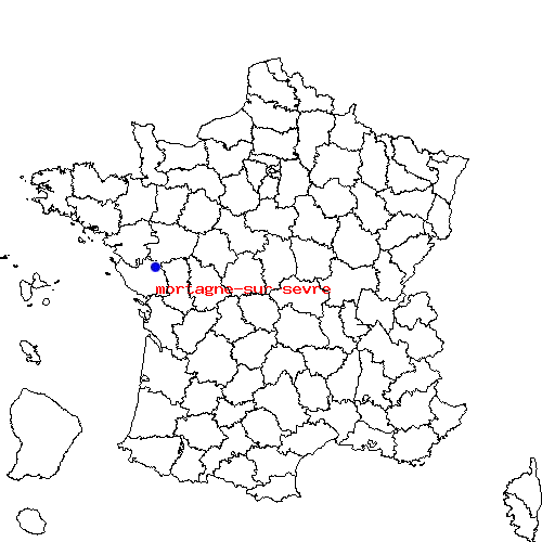 localisation sur le carte de mortagne-sur-sevre 