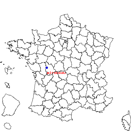localisation sur le carte de mirebeau 