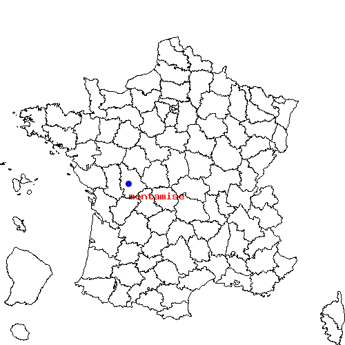 localisation sur le carte de montamise 