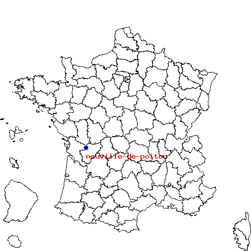 localisation sur le carte de neuville-de-poitou 