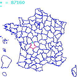 localisation sur le carte de Grands-Chézeaux 87160