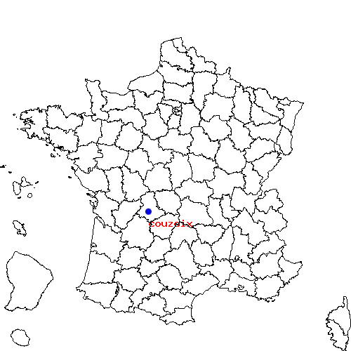 localisation sur le carte de couzeix 