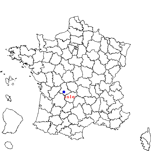 localisation sur le carte de isle 