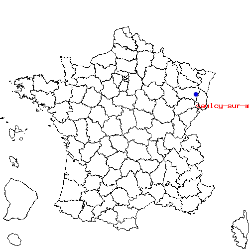 localisation sur le carte de saulcy-sur-meurthe 