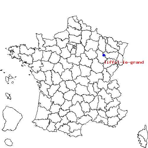 localisation sur le carte de liffol-le-grand 