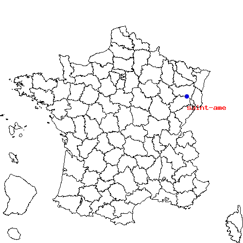 localisation sur le carte de saint-ame 