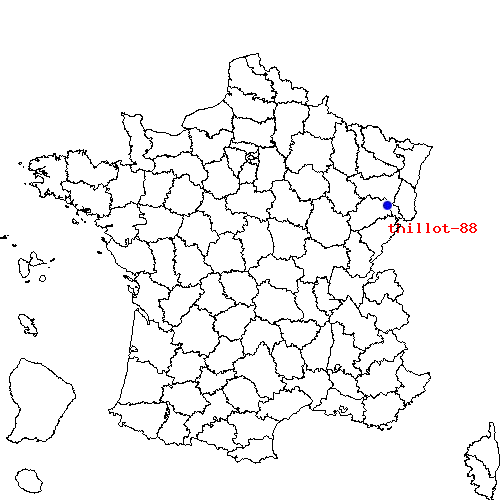 localisation sur le carte de thillot-88 