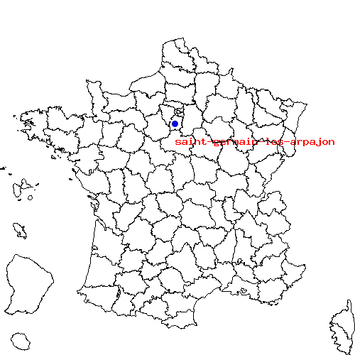 localisation sur le carte de saint-germain-les-arpajon 