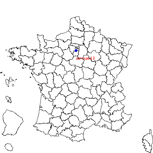 localisation sur le carte de arcueil 